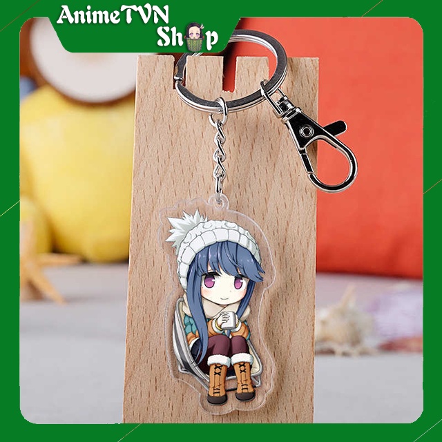 Móc khoá Mica anime manga Yuru Camp△ - Nhựa Cứng Acrylic In 2 mặt sắc nét