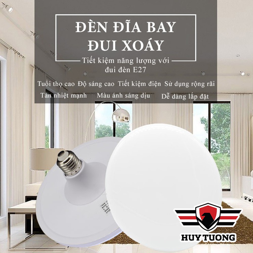 Đèn Led đĩa bay đui xoáy ánh sáng trắng ( 18W - 24W - 36W - 50W ) cao cấp - Huy Tưởng | BigBuy360 - bigbuy360.vn