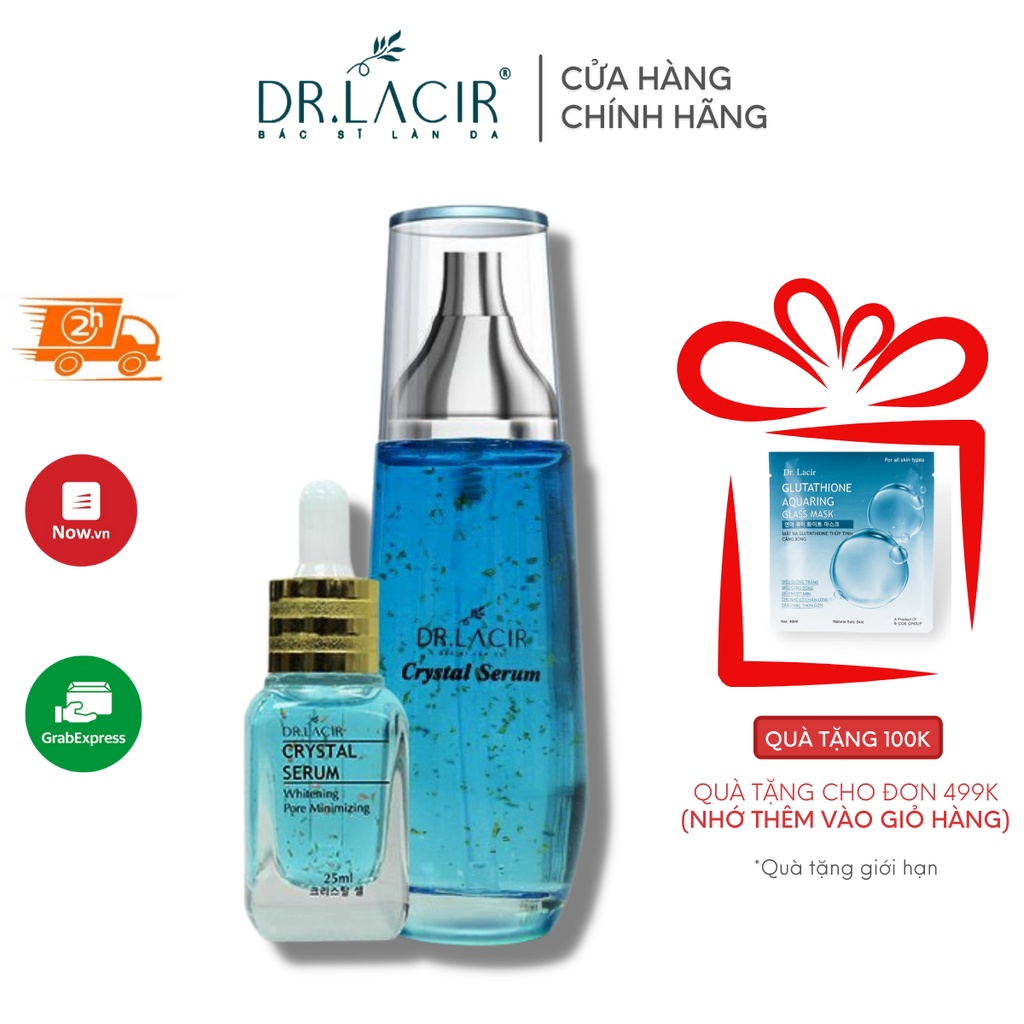 Serum dưỡng trắng Dr. Lacir Crystal Serum cấp ẩm chống lão hoá 25ml LM24