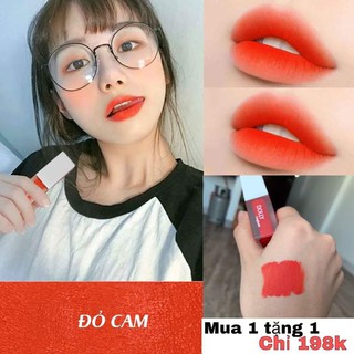 [Đỏ Cam] - Son Kem Dolly Không Chì Đỏ Cam  (tách set )