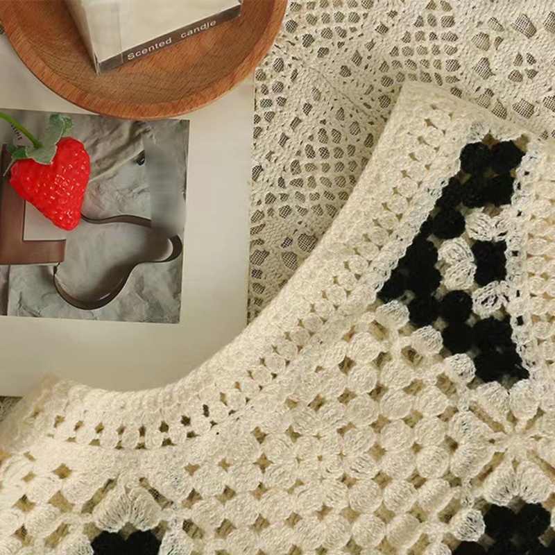 Áo Croptop Dệt Kim Sát Nách Dáng Rộng Họa Tiết Kẻ Sọc Thời Trang Cho Nữ