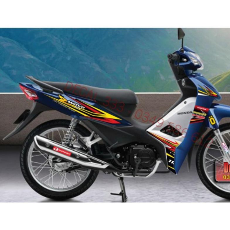 Tem Rời WAVE ALPHA 110 Mẫu Chữ S ĐỎ VÀNG 831236 (Tem 3 Lớp Chống Phai Màu)