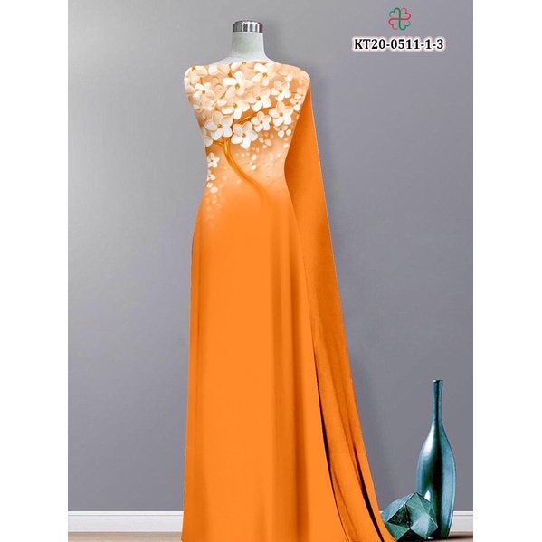 Vải áo dài hoa sứ