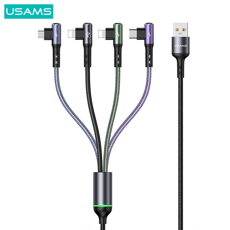 Usams Dây Cáp Sạc 4 Trong 1 66W USB-C Micro USB Dành Cho Điện Thoại / Máy Tính Bảng / Laptop