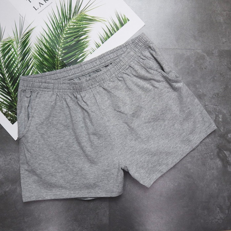 Quần ngủ thun nam màu trơn có túi