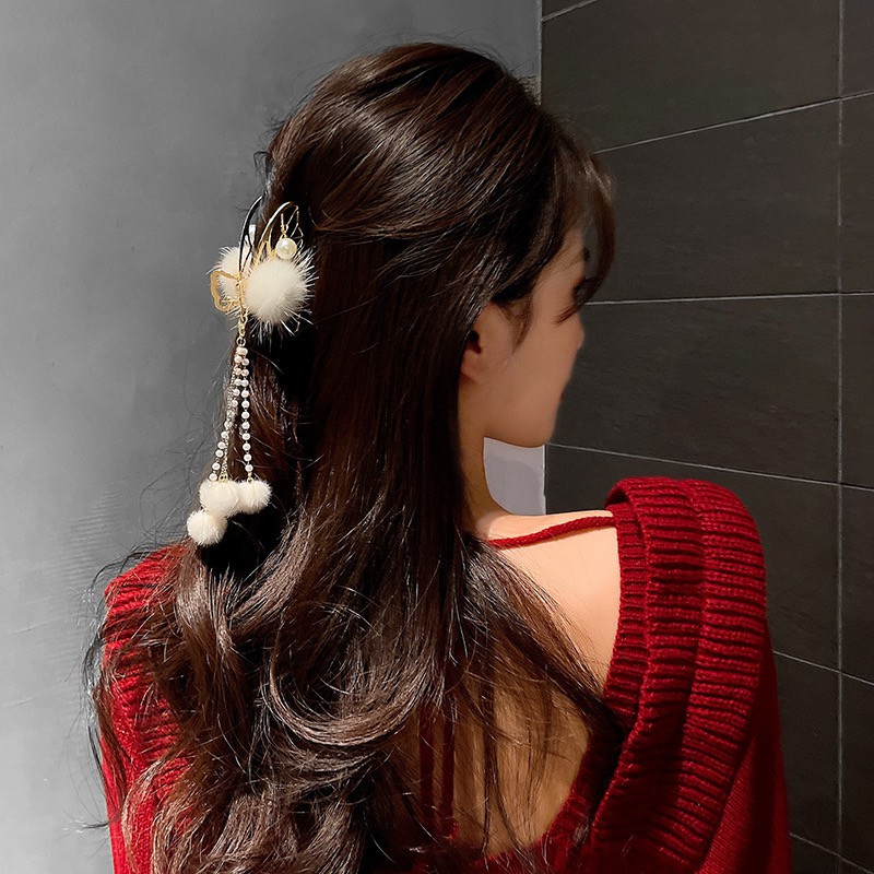[Sẵn Hàng] Kẹp Càng Cua Kim Loại Dây Xích Phong Cách Hàn Quốc Sang Chảnh Mainia Shop