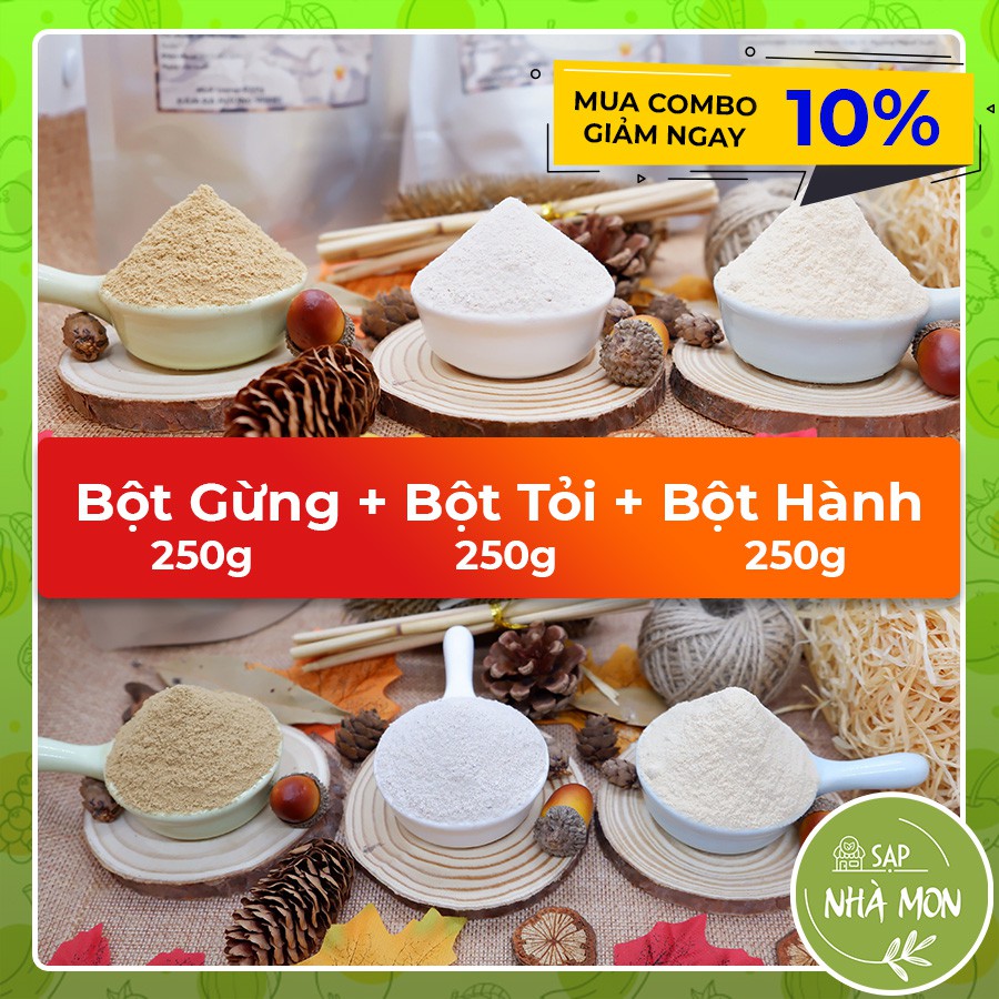 [COMBO] Bột Tỏi Bột Hành Bột Gừng - Tẩm Ướp Thức Ăn - Đặc sản nguyên chất Loại 1 Kinh Môn Hải Dương