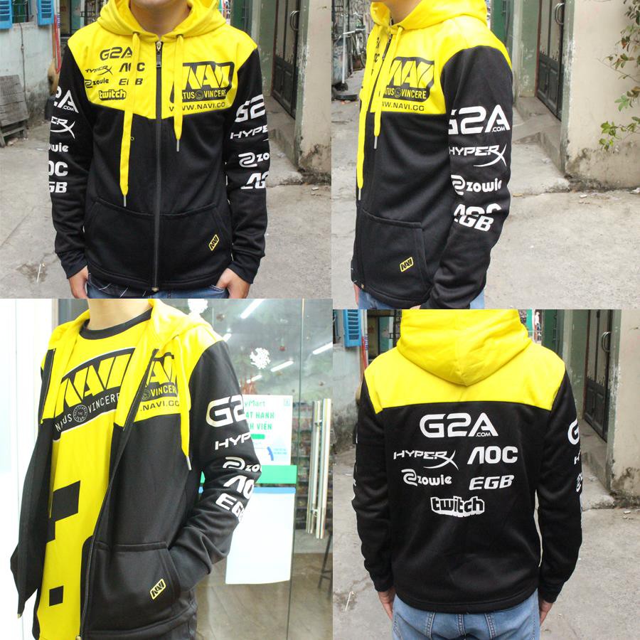 Áo khoác Hoodie Zipper Navi full logo