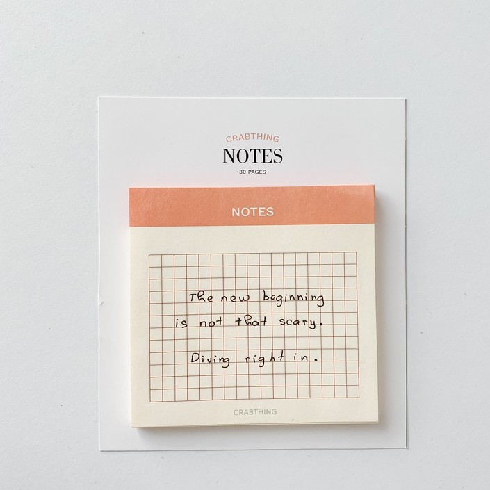 Giấy note chú thích kẻ ô vuông - Crabit Grid Notepad - 30 tờ [GIÁ TẬN XƯỞNG]