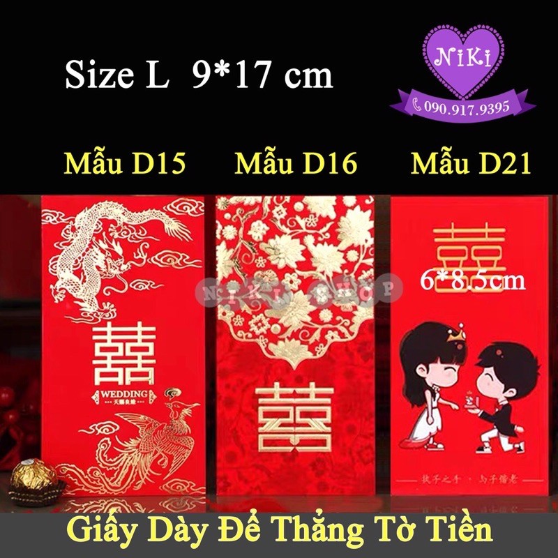 *10 Bao lì xì cưới hình hoa văn đẹp