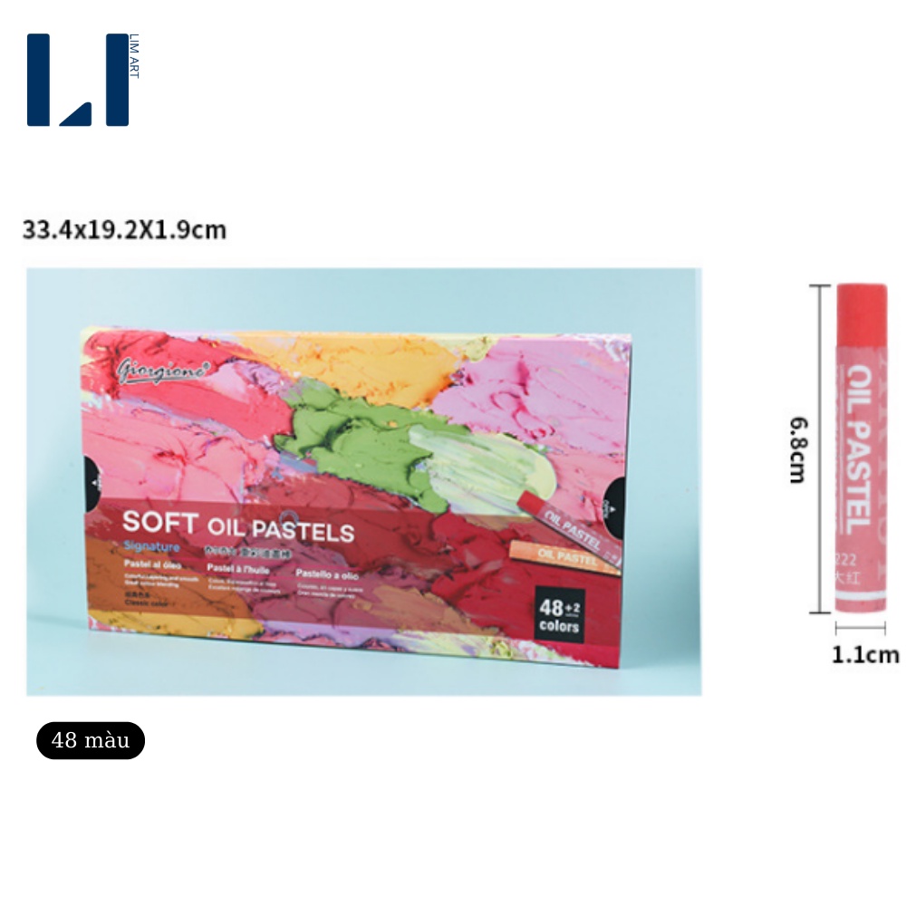 [Tặng bay vẽ] Màu sáp dầu Giorgione 12/24 màu soft oil pastels vẽ tranh chuyên nghiệp