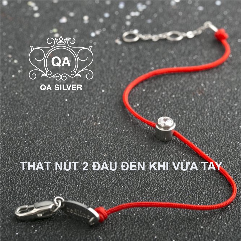 Vòng tay chỉ đỏ titan không gỉ lắc nữ LINE Titan Bracelet QA SILVER BR160803