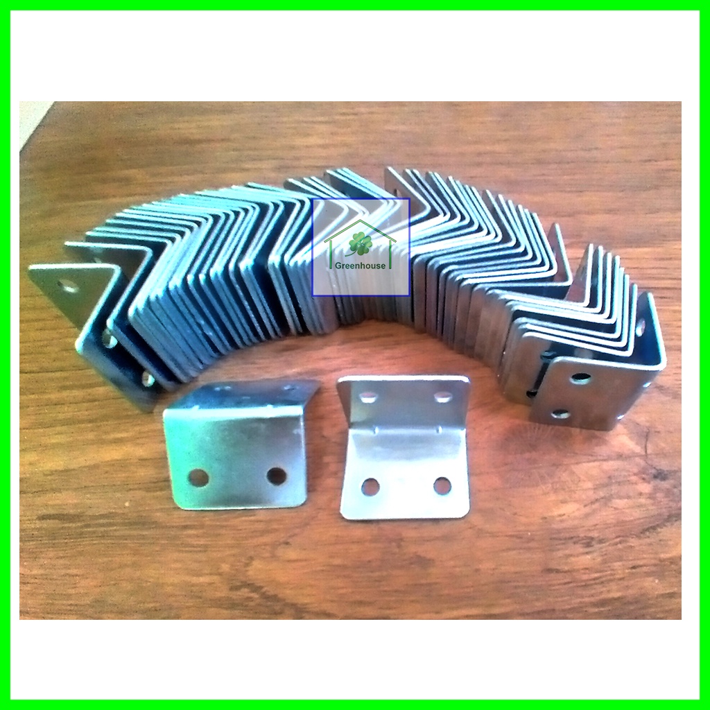 Combo 5 Bát sắt ke góc, pát ke vuông 2.5cm trang trí sửa chữa nhà cửa, đồ gỗ nội thất Greenhouse - Ngôi Nhà Xanh