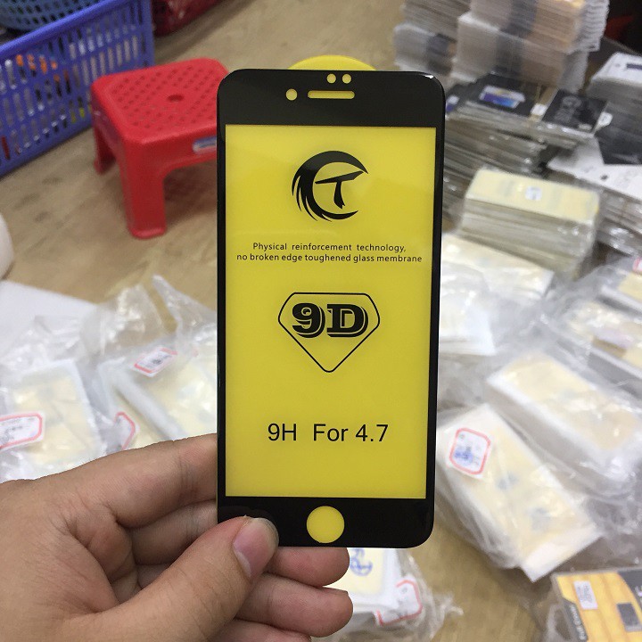 Kính cường lực 9D chữ T full màn chống vân tay cho iphone 6/6s