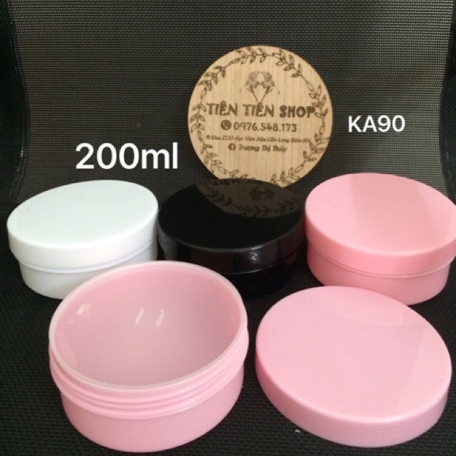 Hũ nhựa tròn nhiều màu 200ml