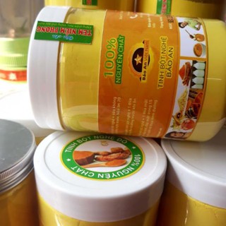 Tinh bột nghệ nếp đỏ hộp 500g có chứng nhận đầy đủ
