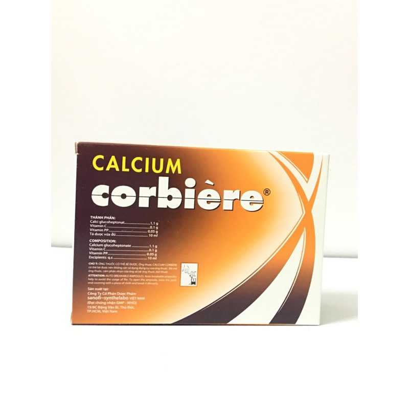 [ CHÍNH HÃNG ] Canxi -  CALCIUM CORBIERE 5ml , 10ml - Hộp 30 ống | BigBuy360 - bigbuy360.vn