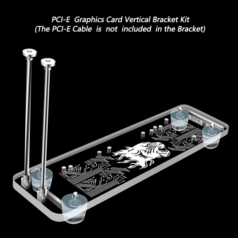 Giá gắn GPU PCI-E thiết kế đèn led màu sắc dành cho case máy tính ATX DIY