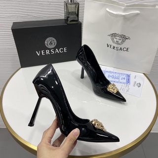 Giày cao gót versace tag khoá gót nhọn fullbox