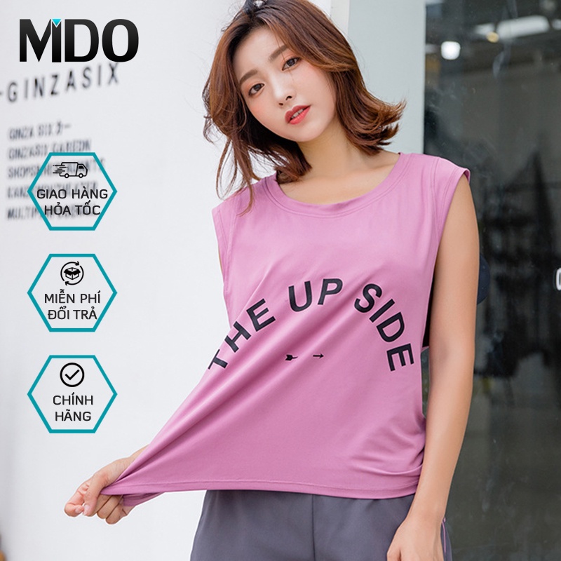 Áo tanktop nữ tập gym Mido A72, mẫu áo tanktop tập gym chất liệu vải mềm mịn tập luyện cực thoải mái
