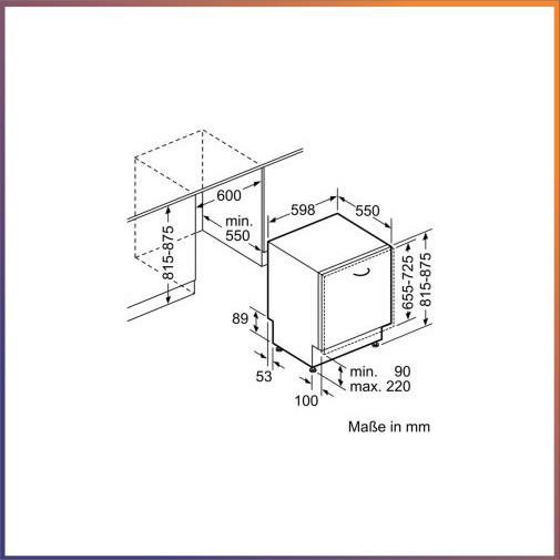 Máy rửa bát âm tủ Bosch HMH.SMV46MX03E - Seri 4  , dung tích rửa 14 bộ chén bát ( Xuất sứ Đức - Bảo Hành 3 Năm ).