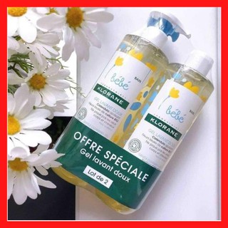 Sữa tắm gội cho bé hàng pháp bébé klorane gel lavant doux 500ml