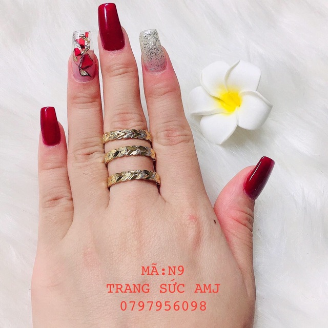 NHẪN KIỂU CAO CẤP BẠC MẠ VÀNG 18k