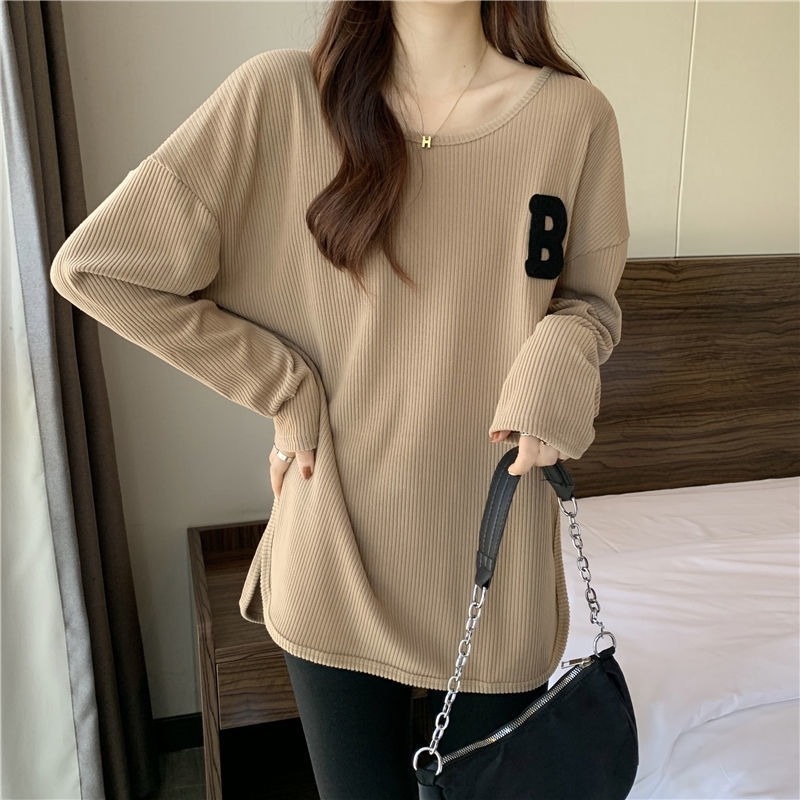 Áo Thun Dày Dáng Rộng Phong Cách Phương Tây Thời Trang Cho Nữ