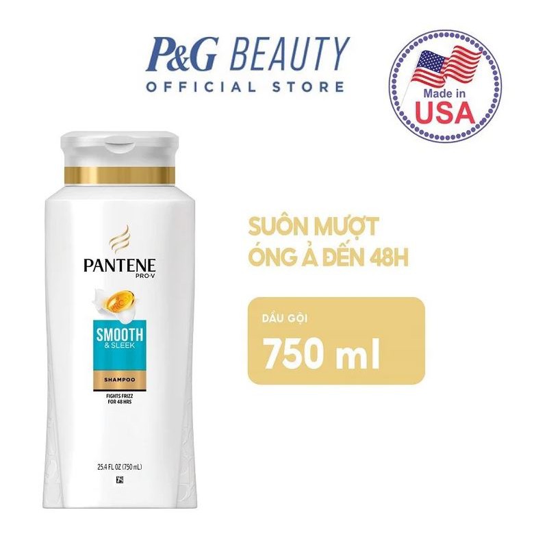 Dầu Gội Giúp Mượt Tóc Pantene Pro-V Smooth &amp; Sleek Shampoo