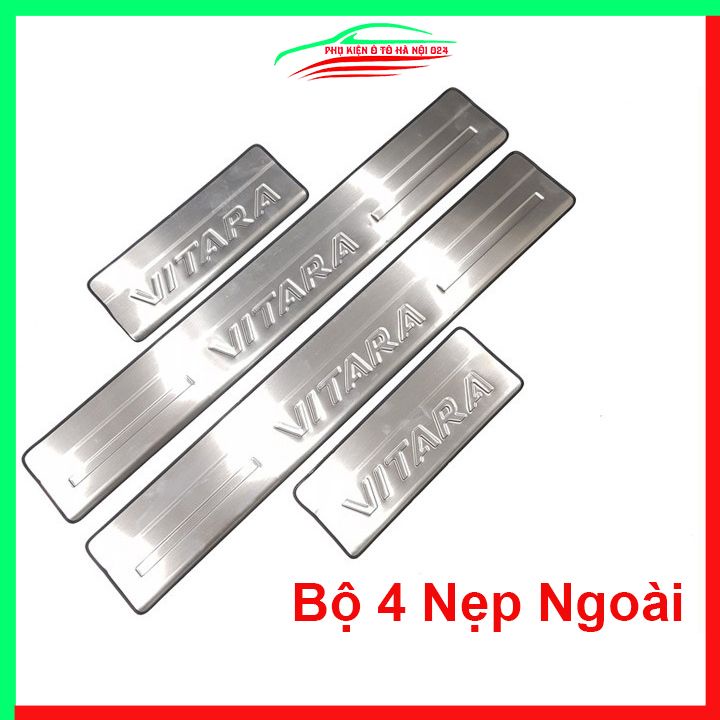 Ốp bậc cửa, nẹp bước chân INOX cho xe Suzuki Vitara 2016-2020