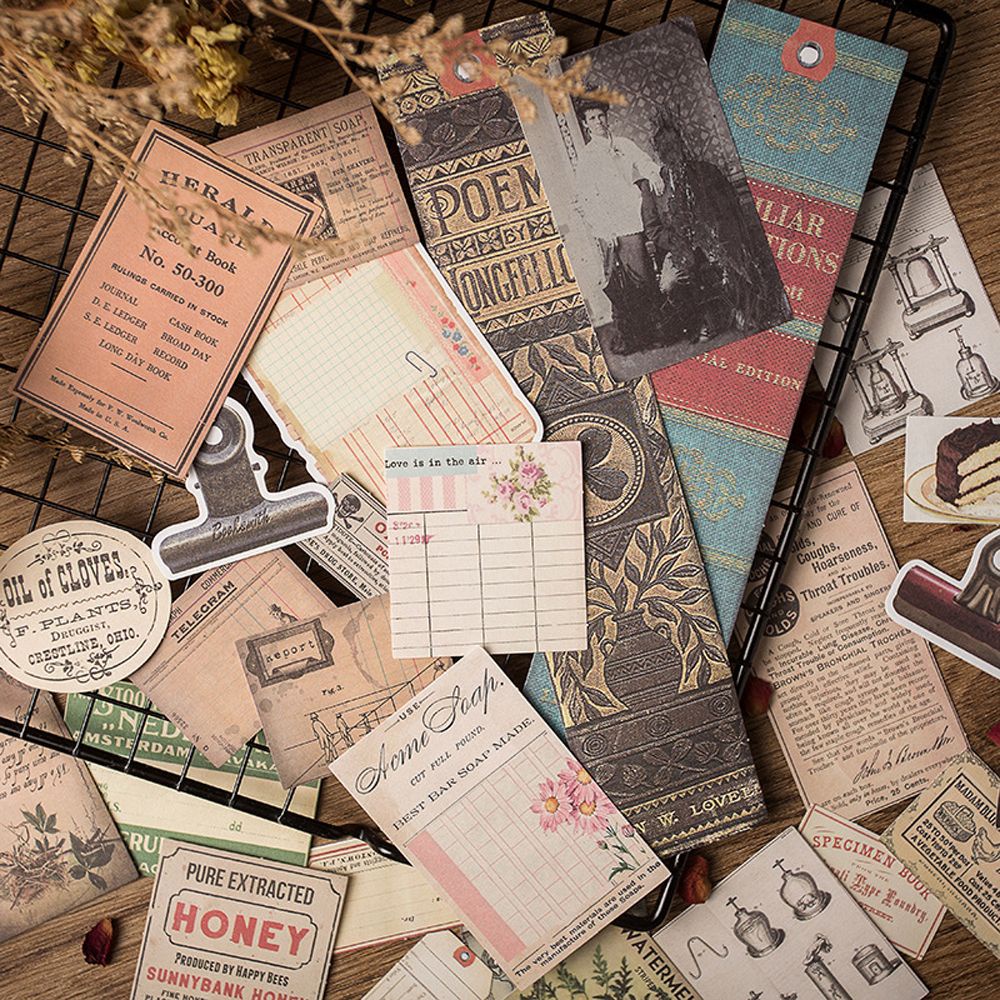 Miếng dán trang trí sổ tay kiểu cổ điển DIY