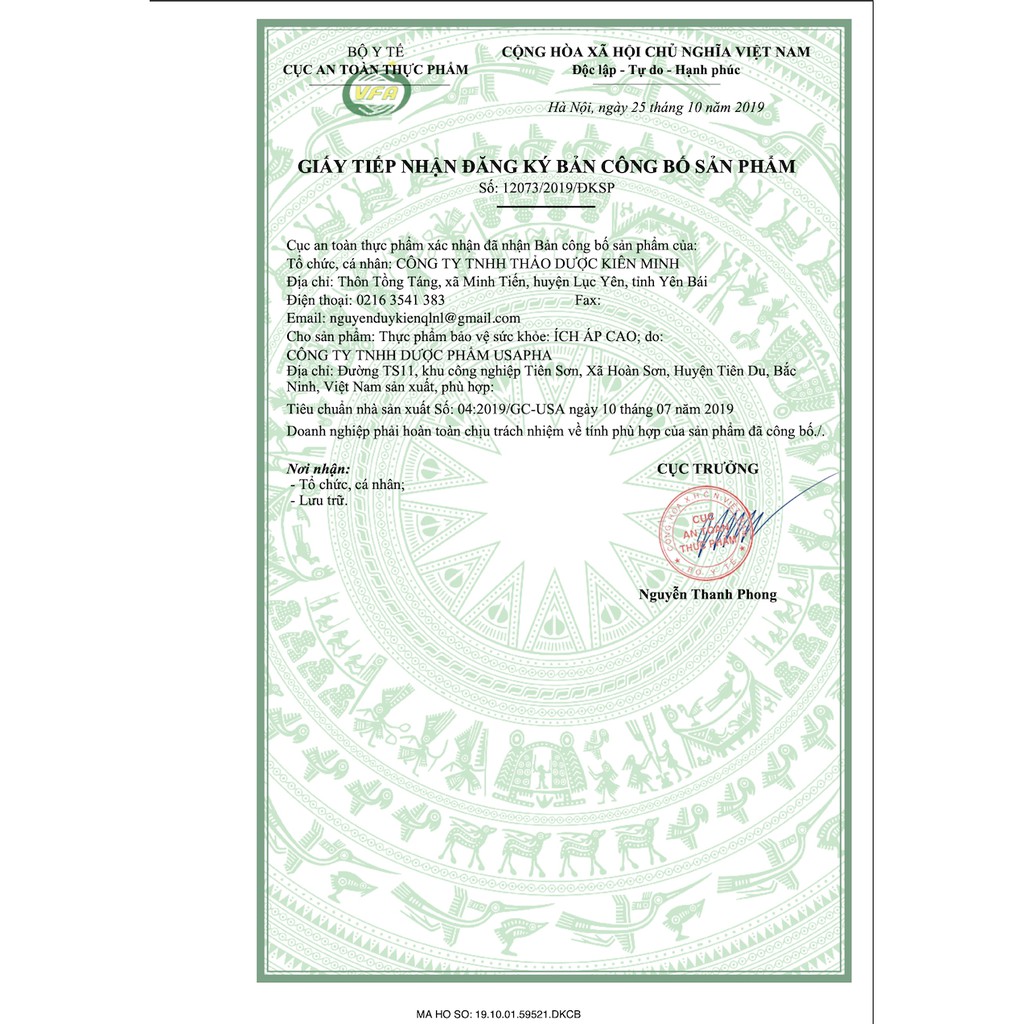 ÍCH ÁP CAO  - Tốt cho người cao huyết áp