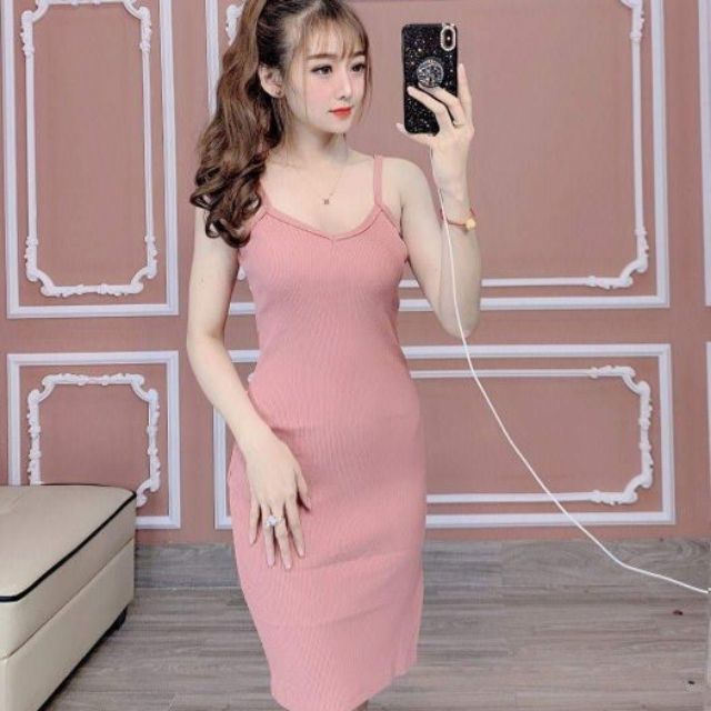 Đầm 2 dây ôm body