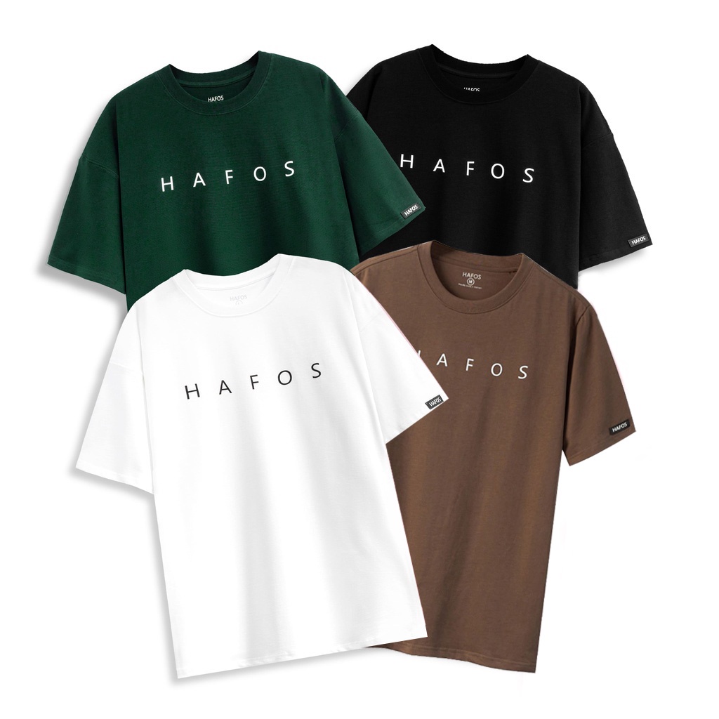 Áo thun unisex HAFOS PREMIUM cổ tròn Cotton form rộng cho nam nữ