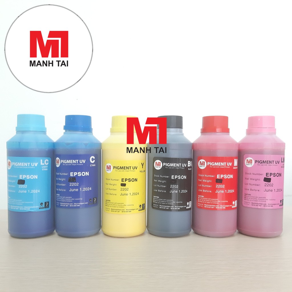 Mực in Epson - Mực dầu Pigment uv - loại 500ml - dùng cho máy in phun màu Epson