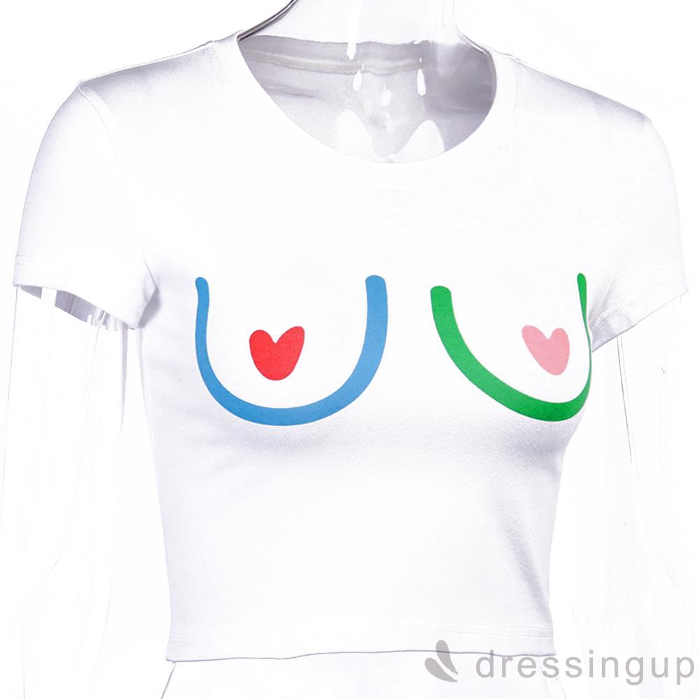 Áo Thun Tay Ngắn In Chữ S / M / L