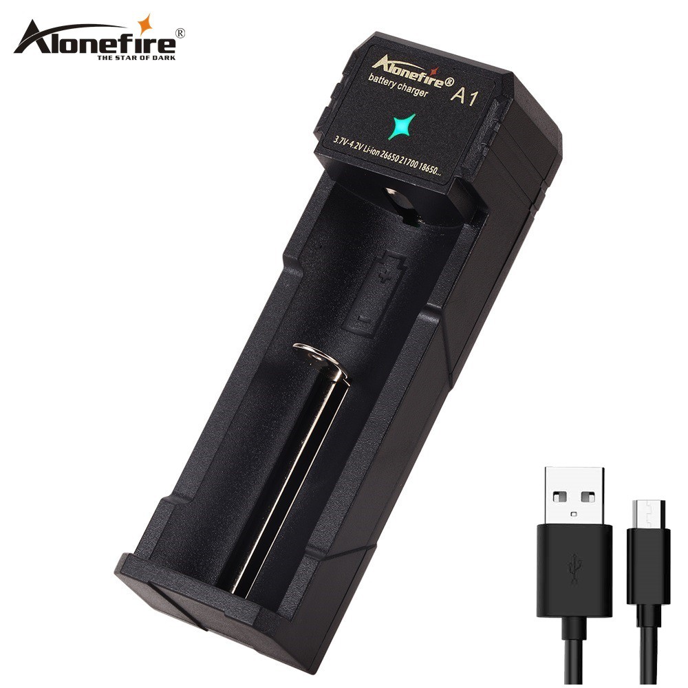 Bộ sạc nhanh ALONEFIRE A1 4.2V Usb cho pin Li-ion 18650 26650 18350 32650 21700