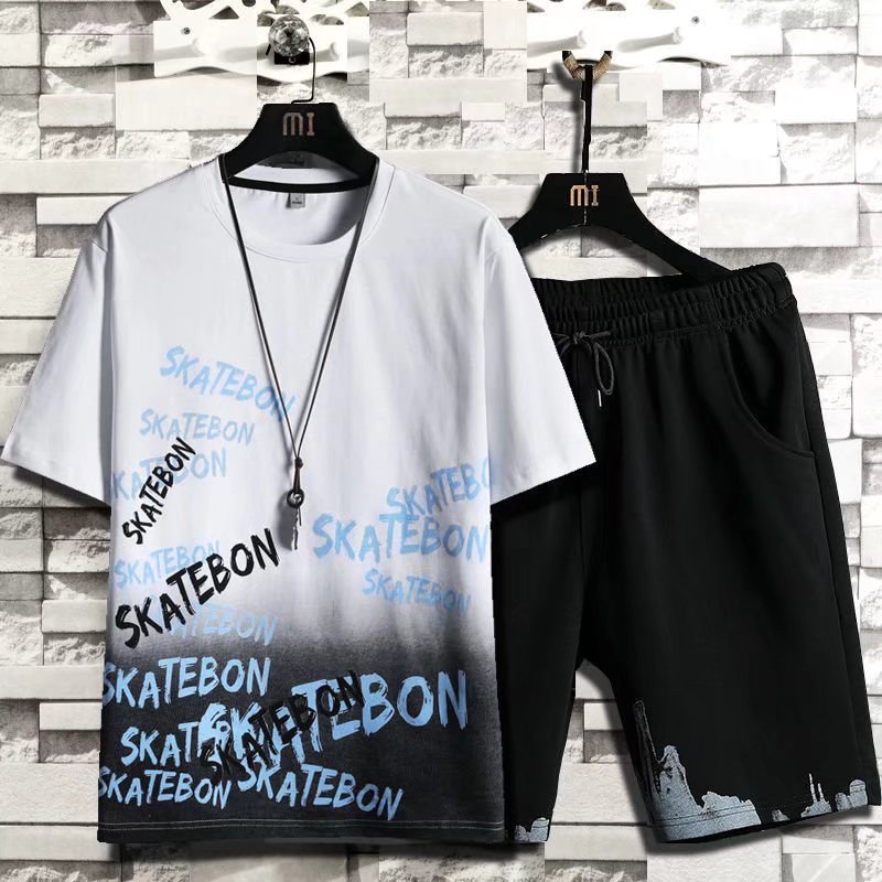 Áo Thun Tay Ngắn Dáng Rộng In Họa Tiết Phong Cách Hàn Quốc Thời Trang Mùa Hè Cho Nam size M-5XL