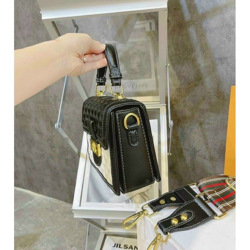 Túi Xách Nữ Đeo Vai Ô Trám, Túi Nữ Đeo Chéo Khoá Nẹp Chữ V