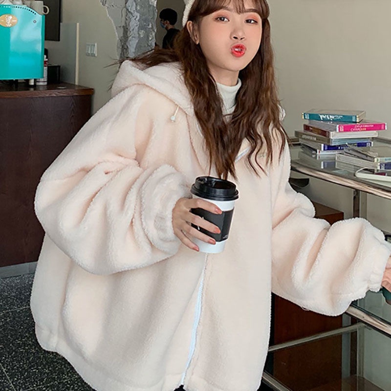 Áo sweater nhung dày thời trang thu đông 2020 phong cách thời trang Hong Kong cho nữ