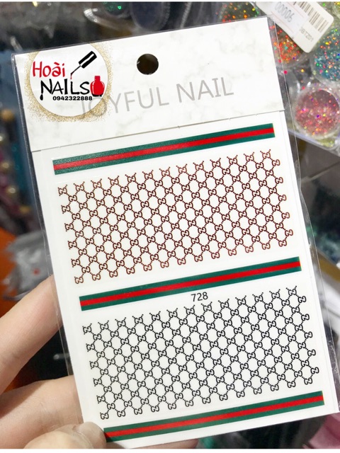 Sticker thương hiệu 3 - Phụ kiện Nail