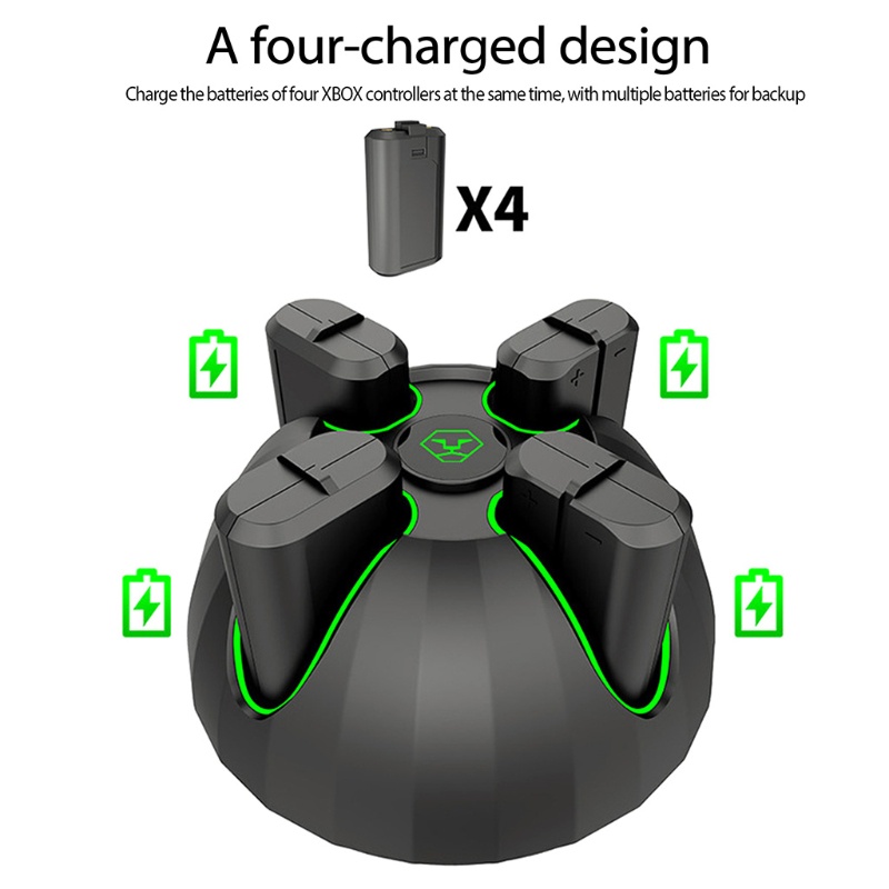 Đế Sạc Nhanh 4 Trong 1 Cho Thiết Bị Điều Khiển Xbox 4x1100mAh