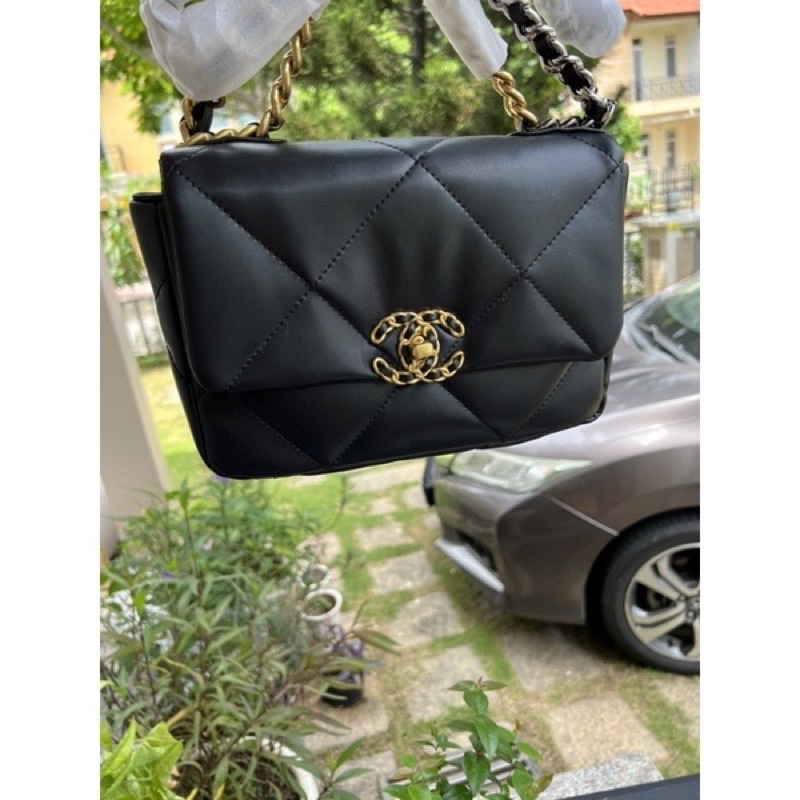 Túi Chane* vip gift da thật size 25x19cm