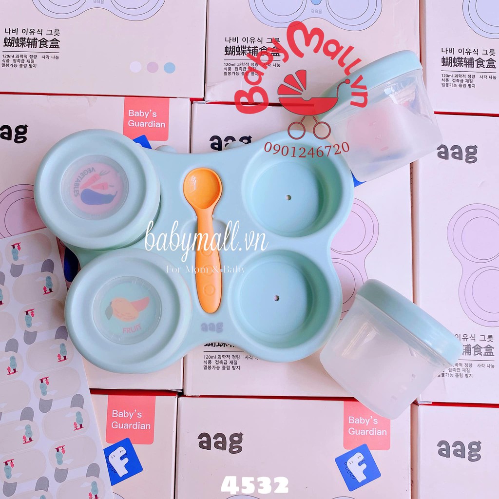 Set 4 hộp đựng thức ăn AAG