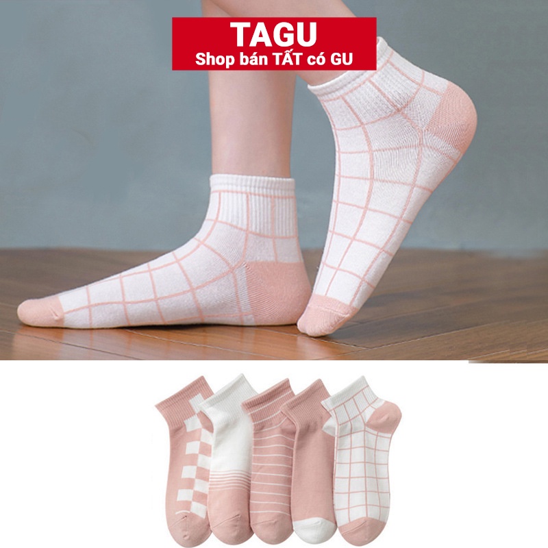 Tất vớ nữ nam cổ ngắn trắng giấy lười dễ thương hàn quốc đẹp TAGU chân thấp nhún đủ màu trơn đen, đỏ, vàng, xám, xanh