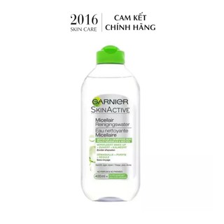 Nước Tẩy Trang Cho Da Dầu Garnier Skin Active Solution Micellaire Cleansing Water 400ml (màu xanh lá) - 2016 Skincare