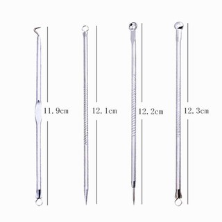 Bộ sản phẩm 4 nhíp gắp mụn, nặn mụn.