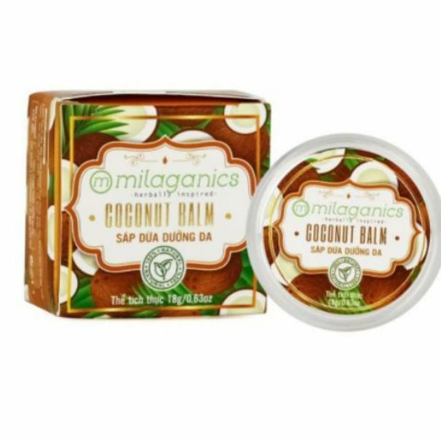 Sáp Dưỡng Da Milaganics Dầu Dừa 18g