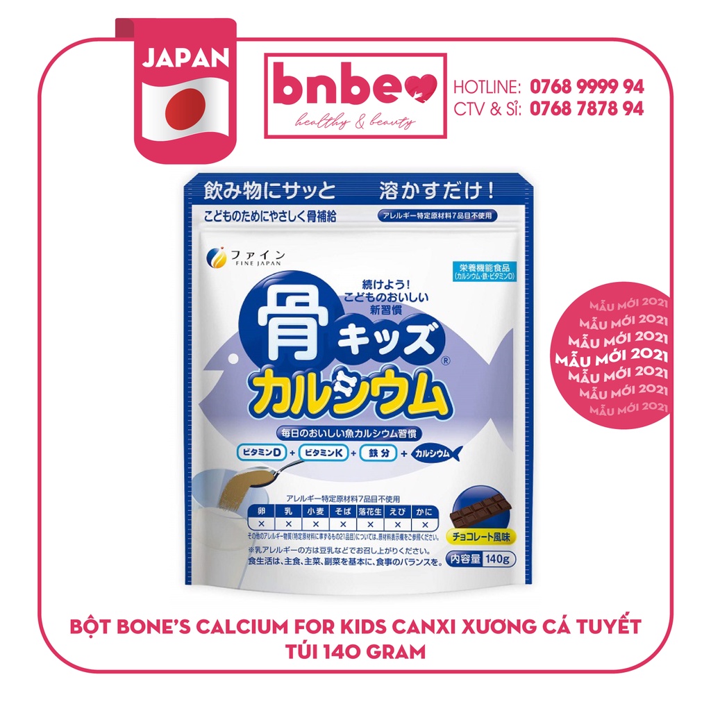 [Giá Hủy Diệt] Bột Bone's Calcium For Kids Canxi Xương Cá Tuyết