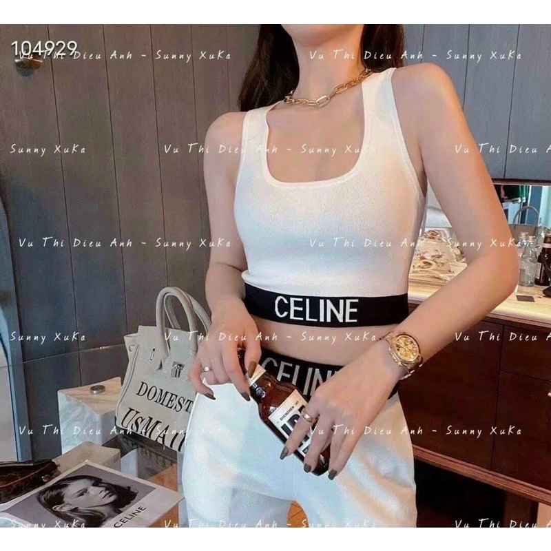 áo len ba lỗ dáng croptop